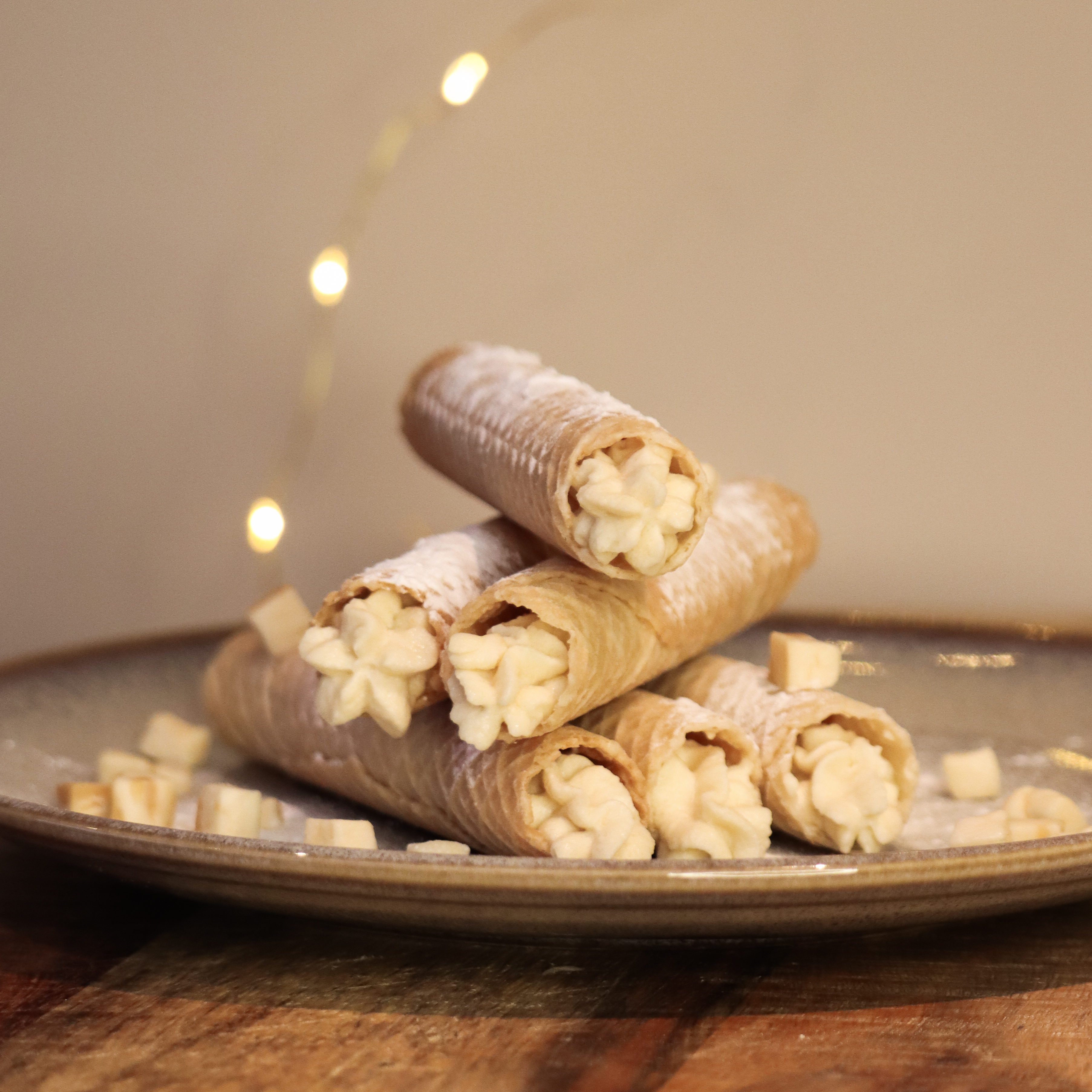 Vegter’s rolletjes met latte karamelslagroom