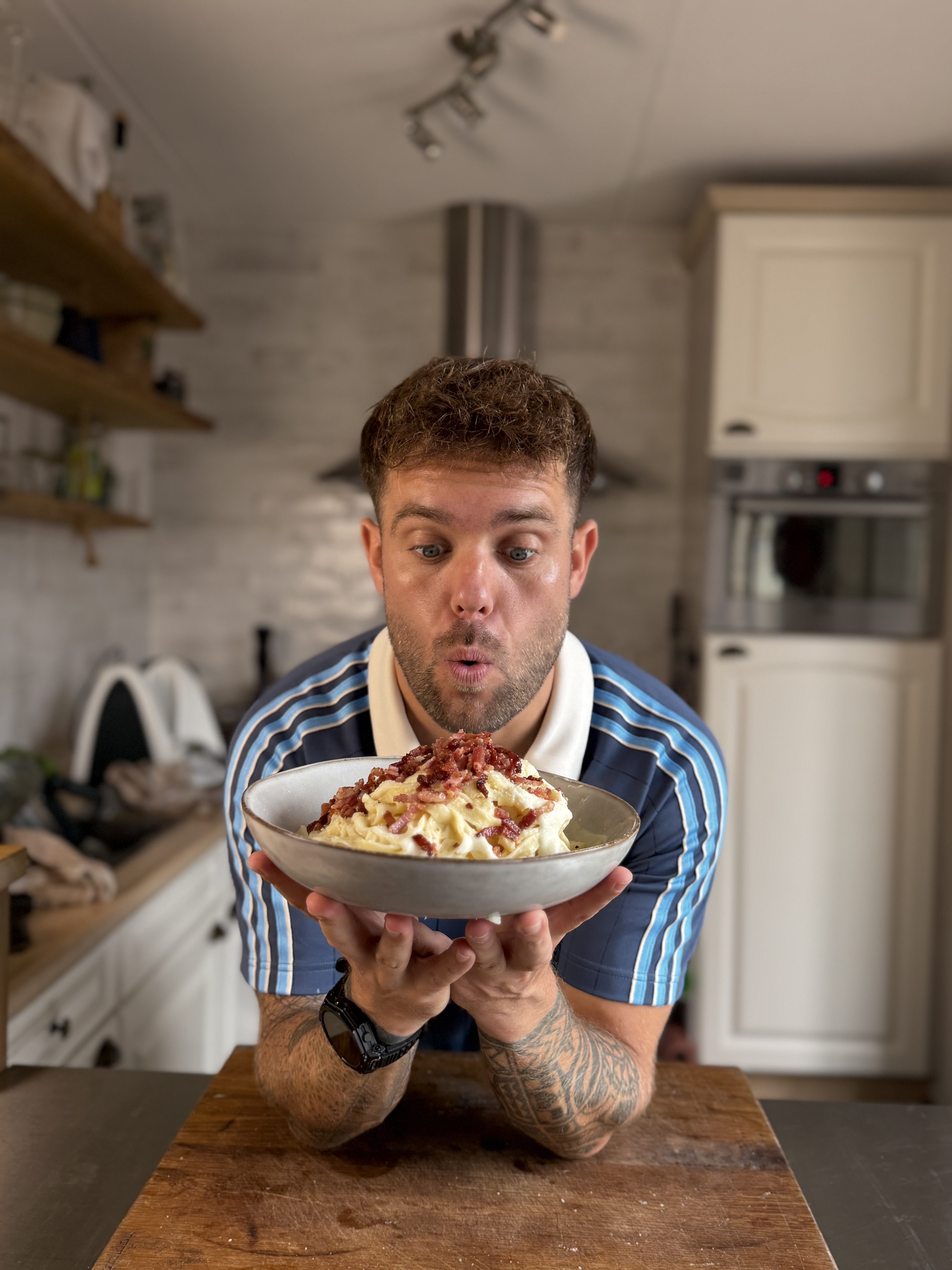Pasta Carbonara met bloemkool
