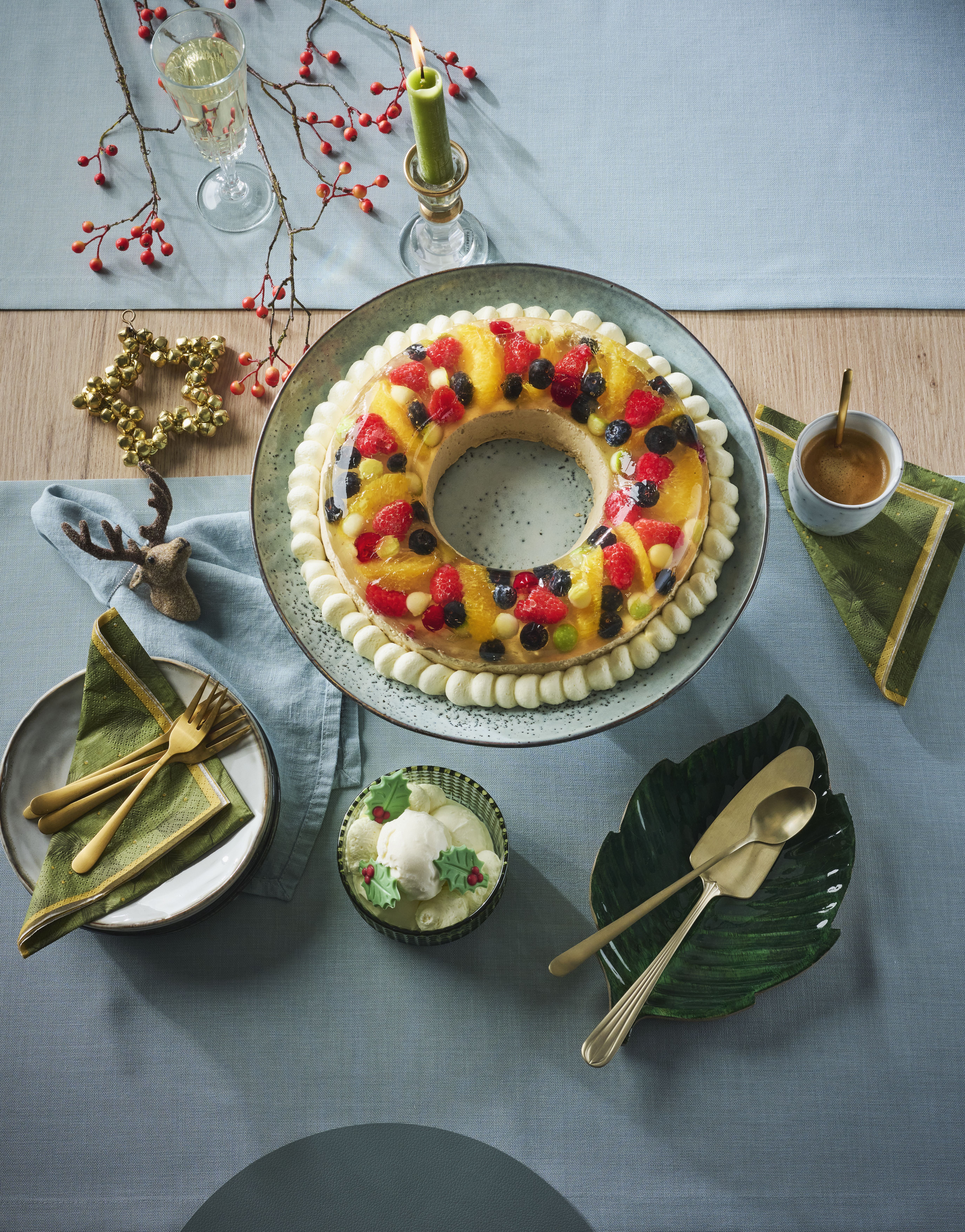 Noordertrots appelbavarois met fruitgelei